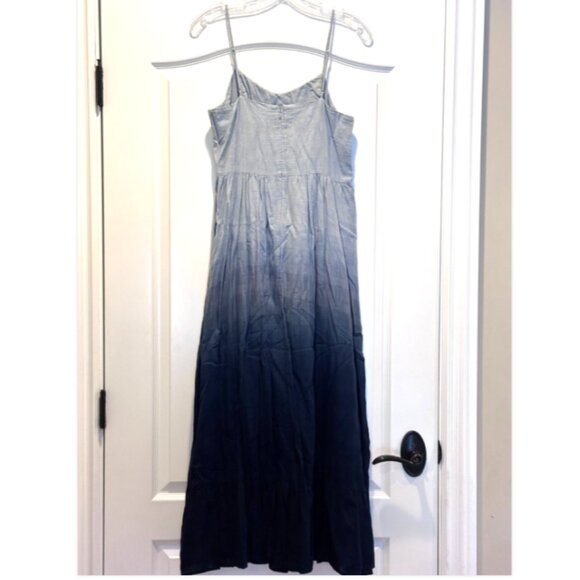 Madewell Dip-Dye Cami Pintuck Ruffle Dress - Picture 8 of 8